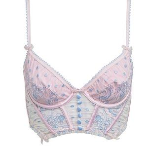 For love and lemons pink and blue bustier top